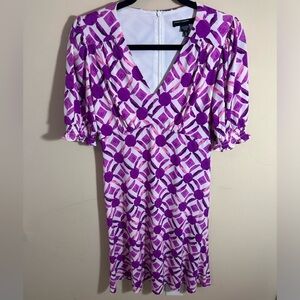 Maggy London dress purple geometric size 4